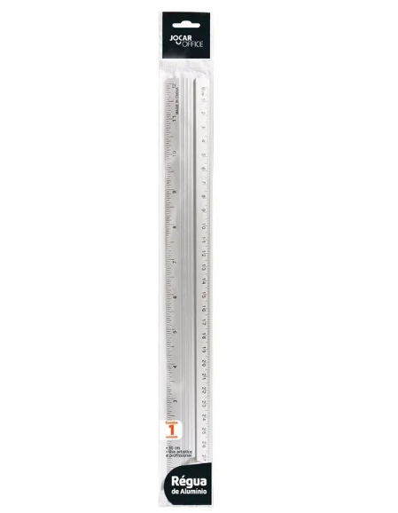 Régua Escolar de Alumínio 30cm Jocar Office