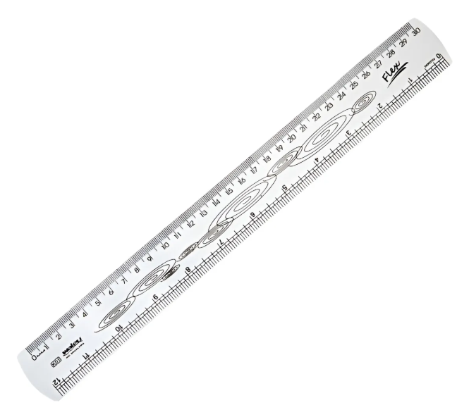 Régua Flexível transparente Maxcril 30 cm