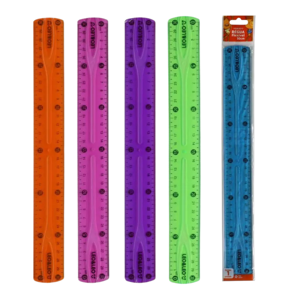 Régua Escolar Flexível 30cm Leo&Leo