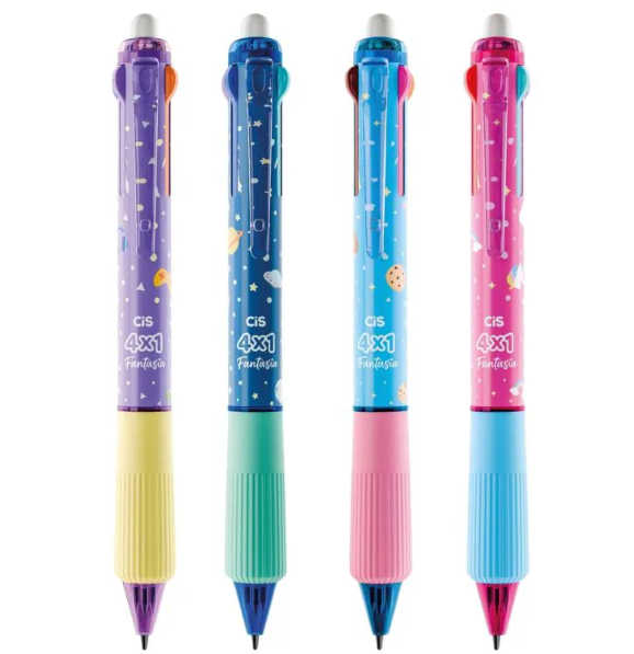 Caneta 4x1 Apagável Cis Fantasia