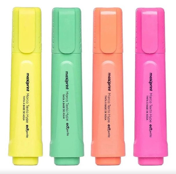 Marca texto hype maxprint (tons neon e tons pasteis)