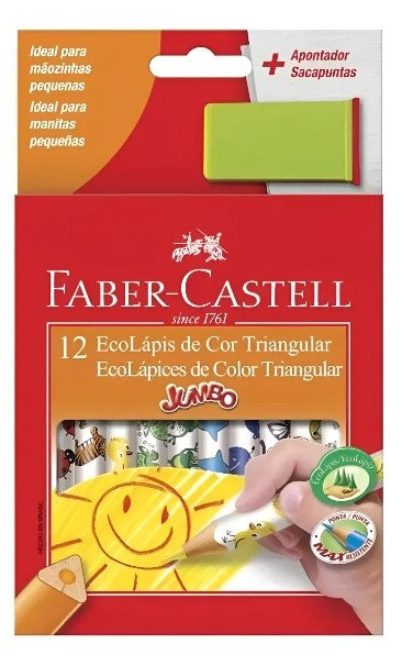 Caixa lapis de cor - Faber castell (JUMBO)
