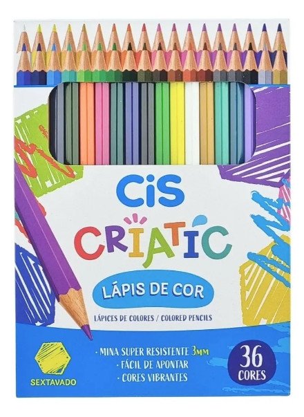 Caixa lapis de cor CRIATIC -Cis (36 Cores)