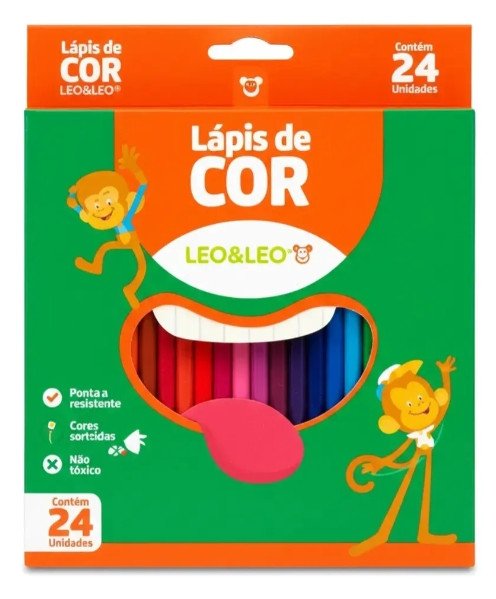 Lapis de cor (24 cores) - Leo&Leo 