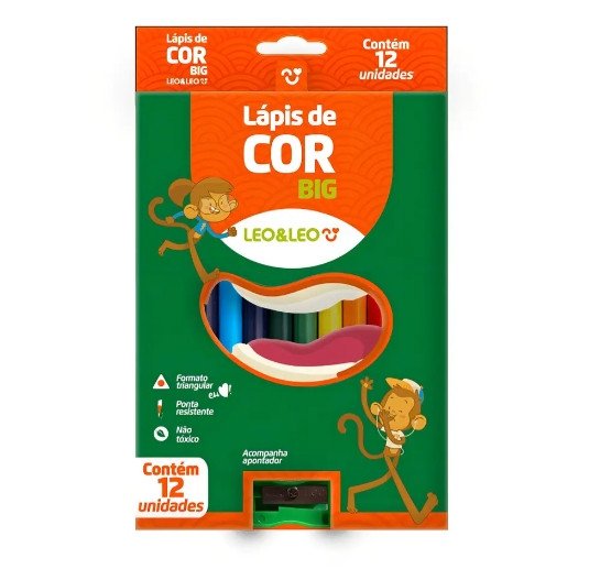 caixa Lapis de cor 24 cores - Leo&Leo (JUMBO)