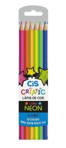 Caixa lapis de cor NEON - Cis (6 cores)