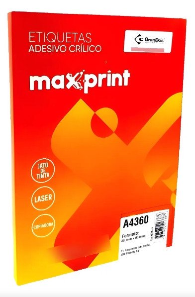 Pacote Etiquetas adesivas - Maxprint 