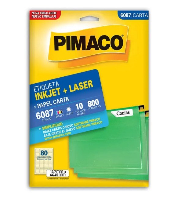Pacote Etiquetas adesivas - Pimaco (10 folhas)