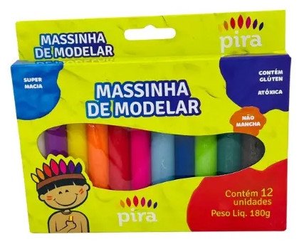 Massinha de modelar -Pira ( 12 cores)