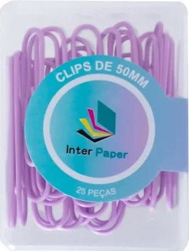 Clips de papel - Colorido 50mm Lilas 25 unidades