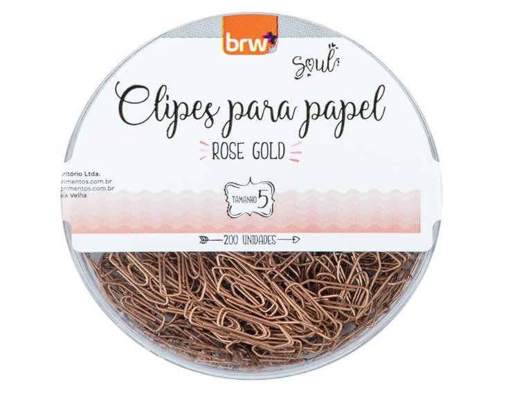 clips de papel Rose gold - brw 5mm 