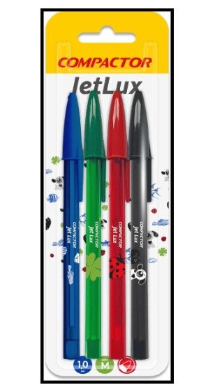 Kit com 4 canetas jetlux -compactor