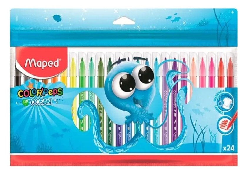 Canetinha Hidrográfica Ocean Polvo Colorpeps - Maped 24 cores