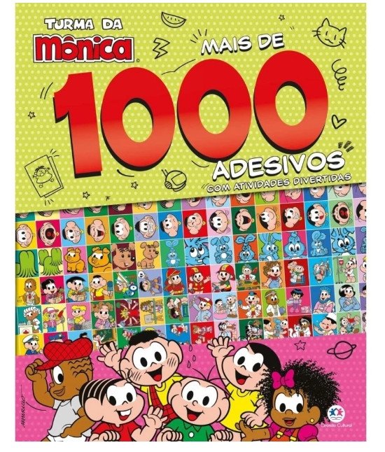 Livro de colorir e Adesivos Turma da Mônica - Mais de 1000 adesivos