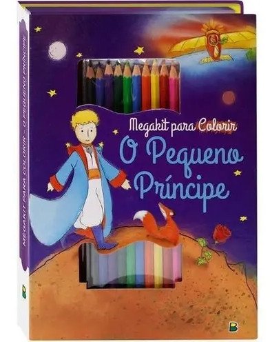 Livro Megakit Para Colorir: O Pequeno Príncipe 1a Edição Box Cartonado Com 12 Lápis De Cor