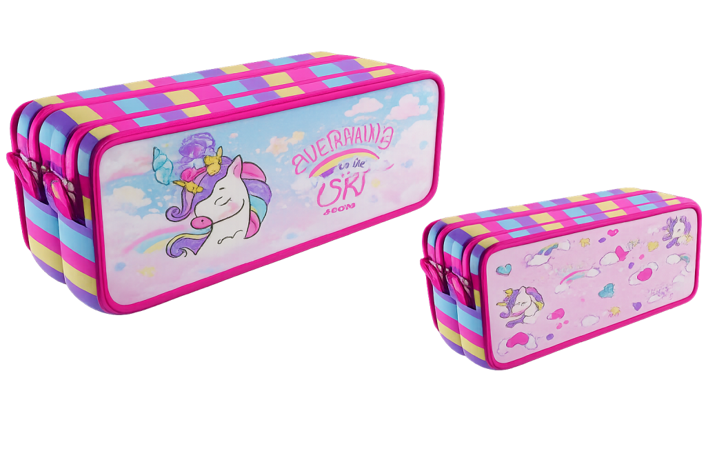 Bolsinha escolar unicornio - com 2 fechos 