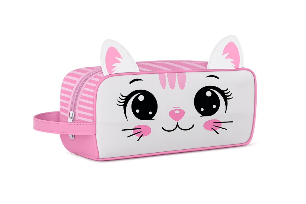 Estojo escolar Gatinha - 1 compartimento