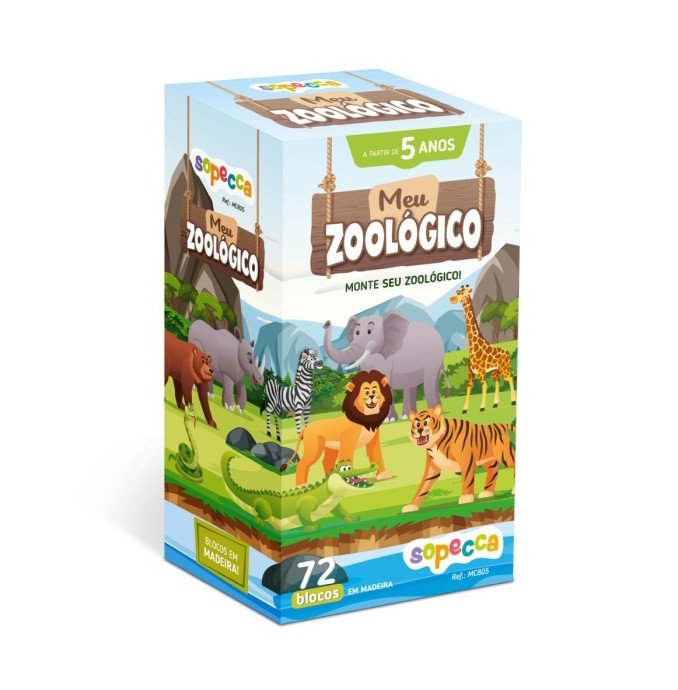 blocos de montar Zoologico - Sopeca
