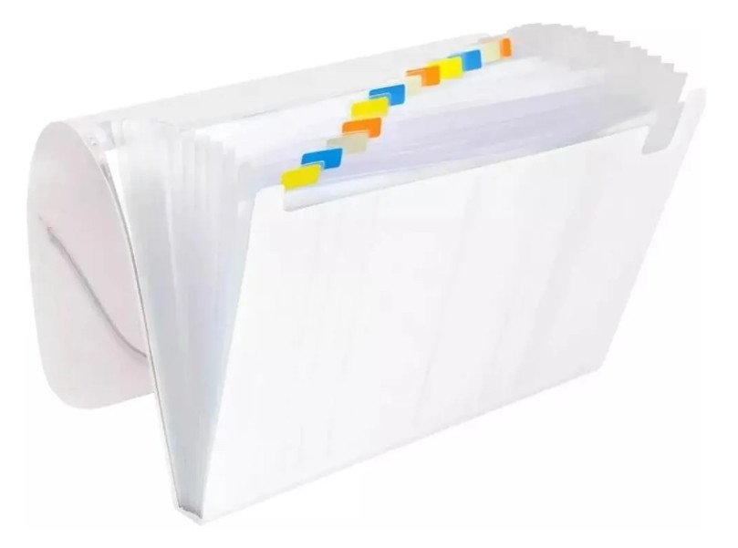 PASTA PP SANFONADA A4 31 DIVISORIAS POP TRANSPARENTE