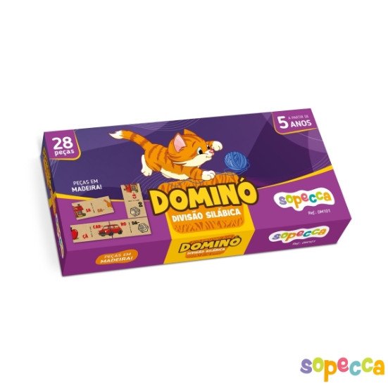 jogo em mdf Domino Divisao silabica