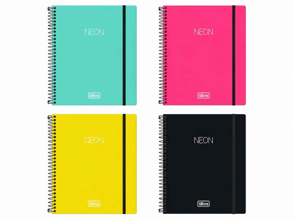 caderno tilibra neon (160 folhas)