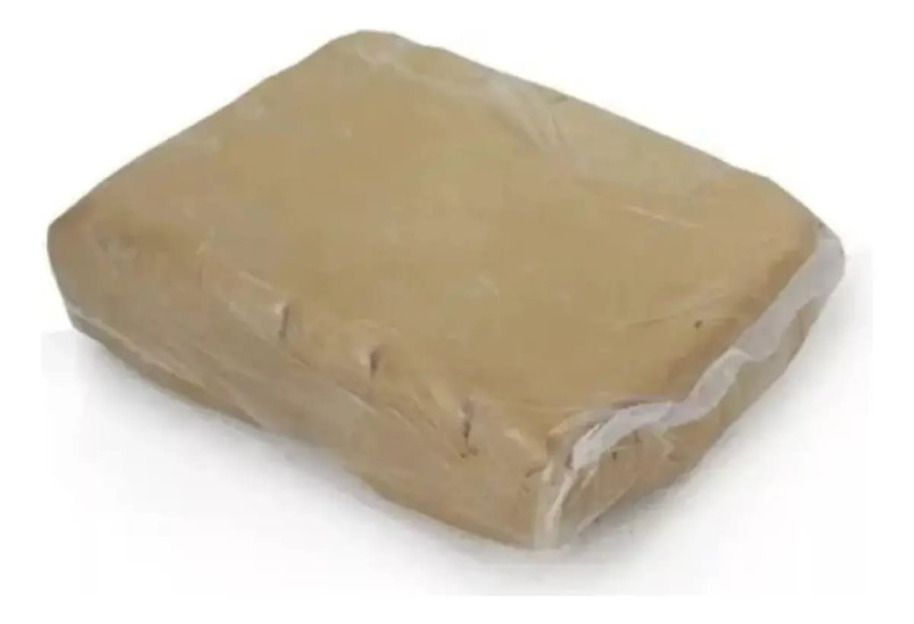Argila natural Marrom para escultura 500g