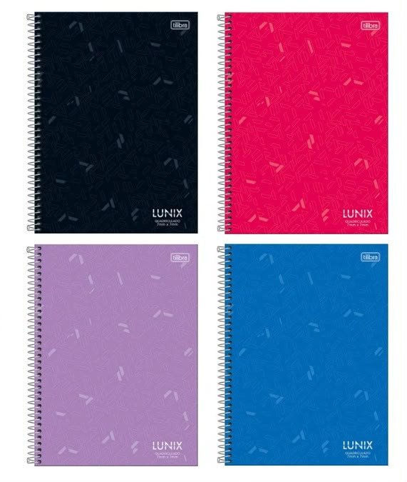 Caderno universitario quadriculado capa dura -TILIBRA (80 folhas)