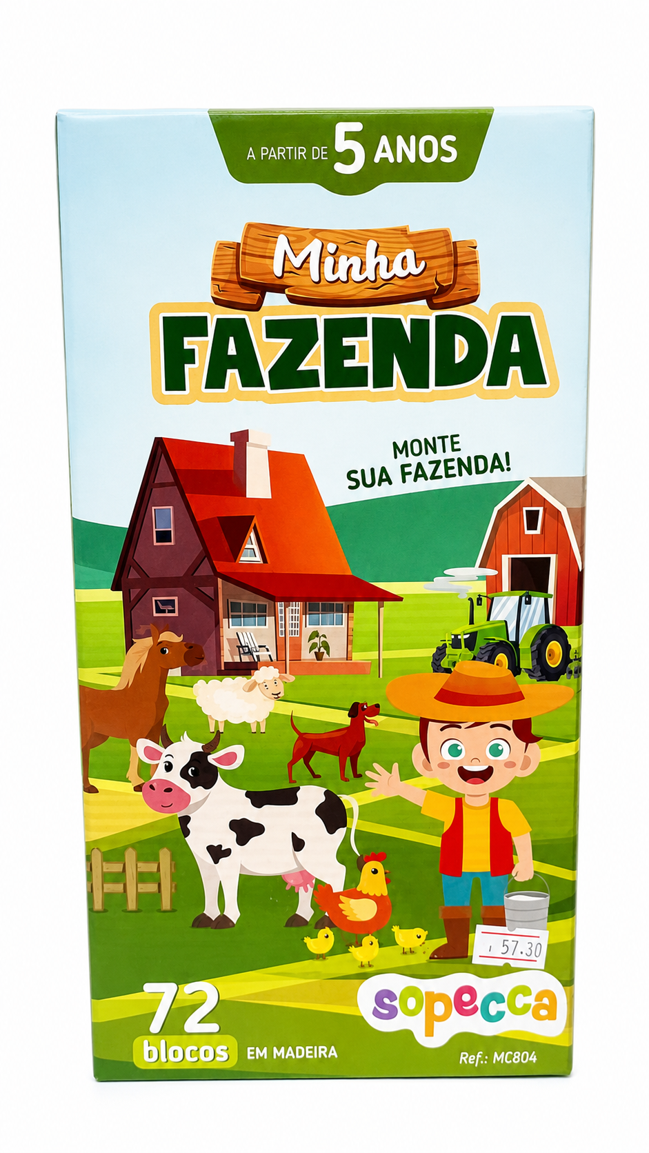 Bloco de montar A fazenda - em mdf  72 pecas (SOPECCA)