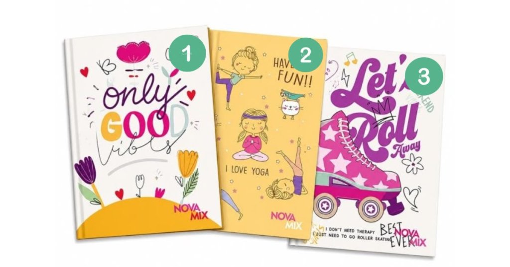 caderno brochura NOVA MIX (96 folhas)