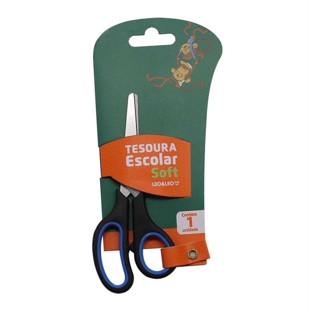 Tesoura soft inox 140mm cabo macio - LEO&LEO