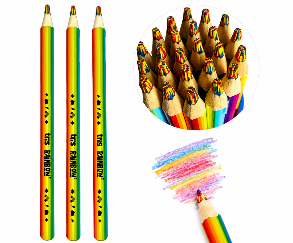 Lápis de Cor Jumbo Rainbow (TRISS) UNIDADE