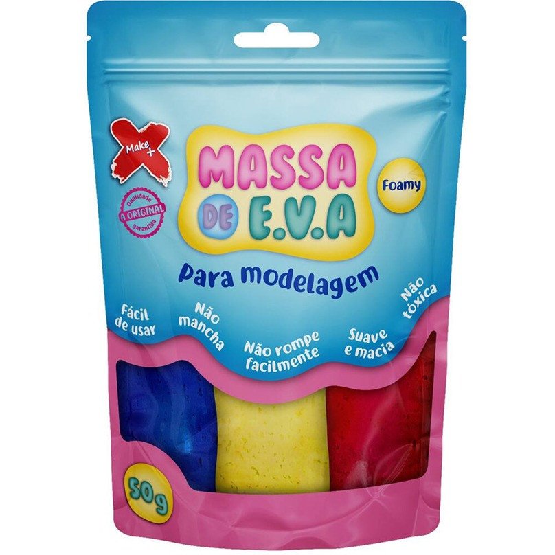 Massinha de EVA para modelagem 50g cores sortidas
