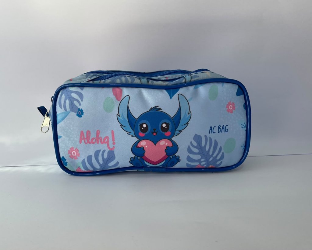 estojo acbag stitch - 2 compartimentos