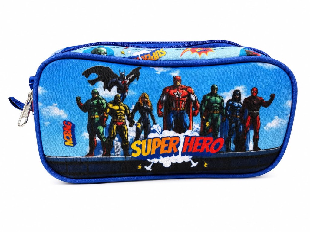 estojo  acbag  super heros -2 compartimentos