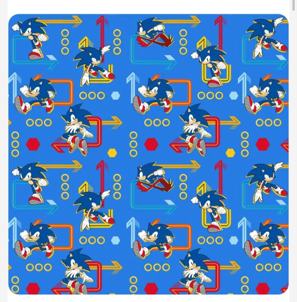 Contact Estampado Sonic (venda minima 1 metro)-LEO&LEO