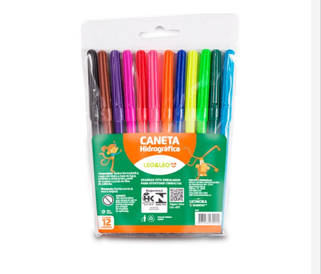 Canetinha 12 cores - LEO&LEO