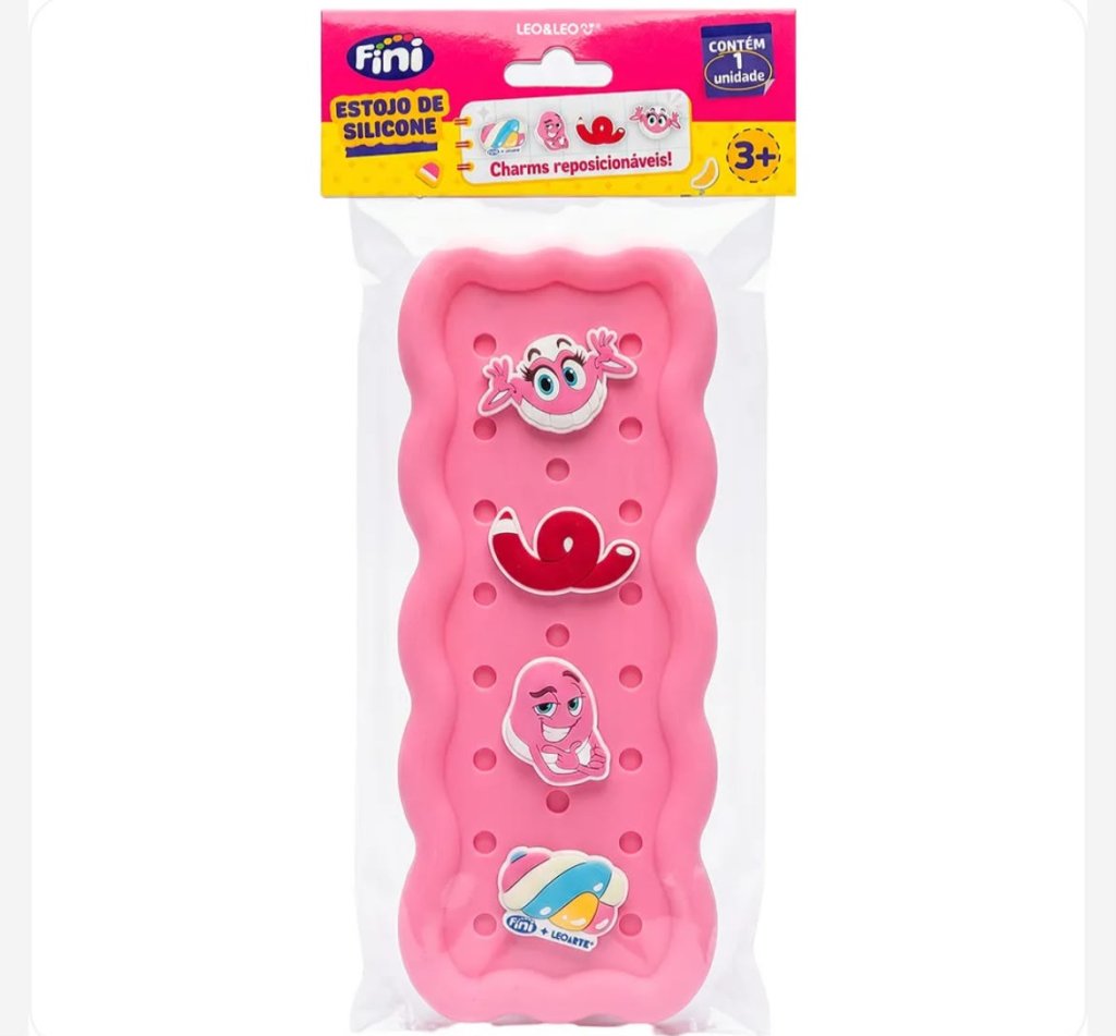 Estojo de EMBORRACHADO com PINS (FINI) - LEO&LEO (escolha a cor abaixo)