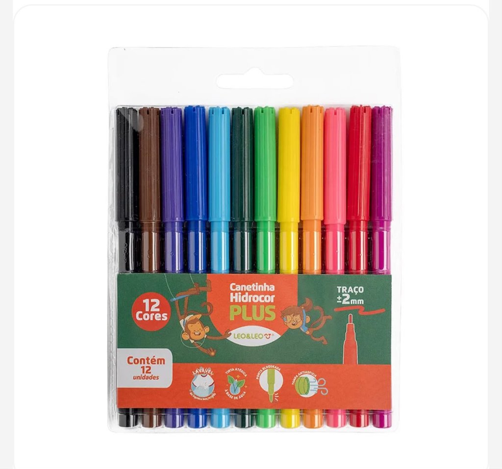 Canetinha (12 CORES) PLUS - LEO&LEO