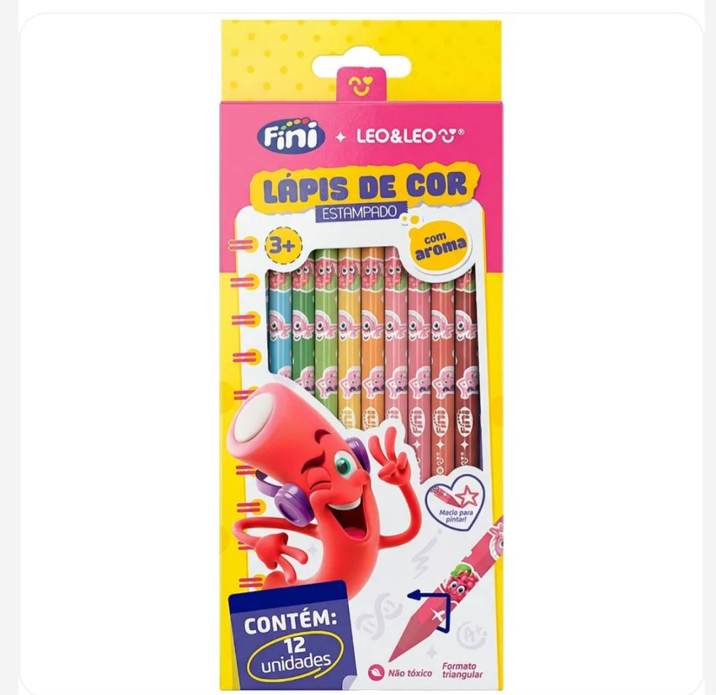 Lapis de cor ESTAMPADO FINI (COM AROMA) - LEO&LEO