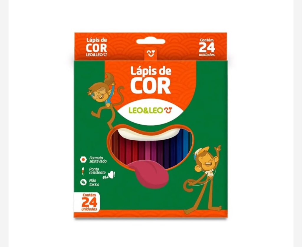 Lapis de cor (24 CORES) SEXTAVADO - LEO&LEO