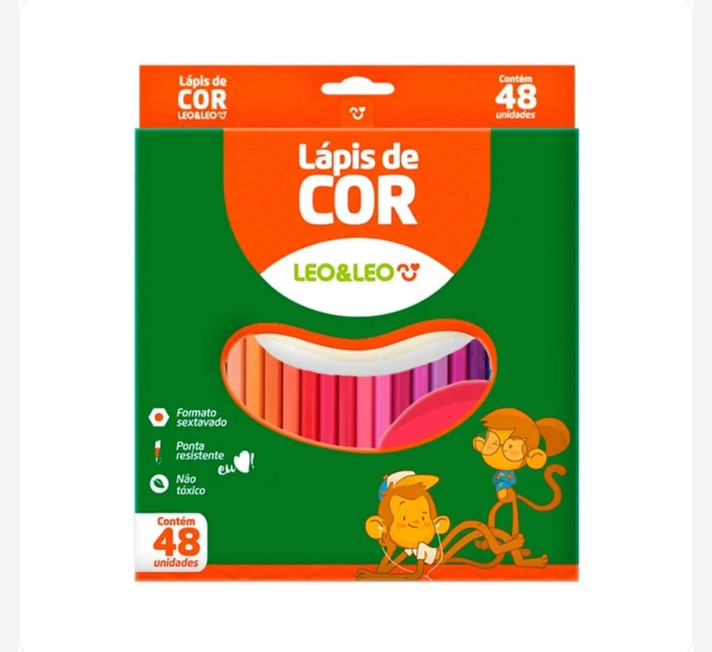 Lapis de cor (48 CORES) SEXTAVADO - LEO&LEO