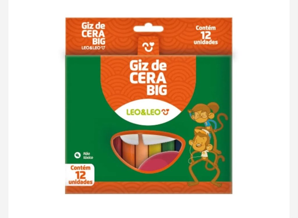 Giz de ceira (12 CORES) JUMBO - LEO&LEO