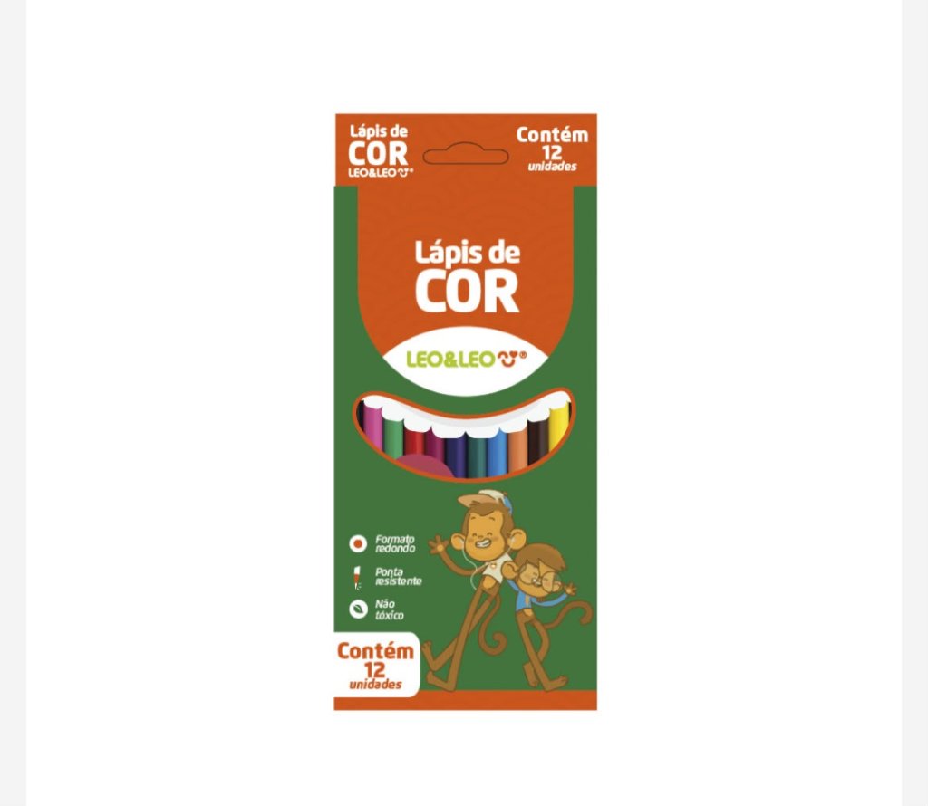 Lapis de cor (12 CORES) REDONDO FLEX - LEO&LEO