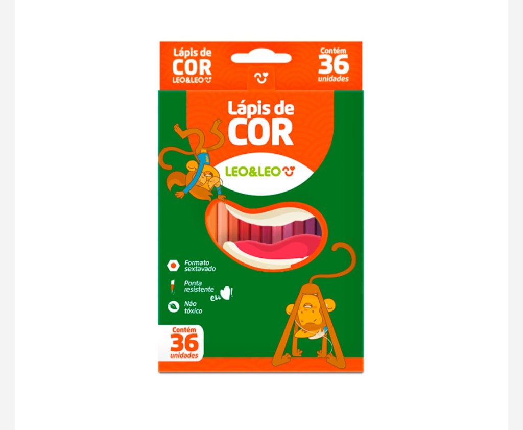 Lapis de cor (36 CORES) SEXTAVADO - LEO&LEO