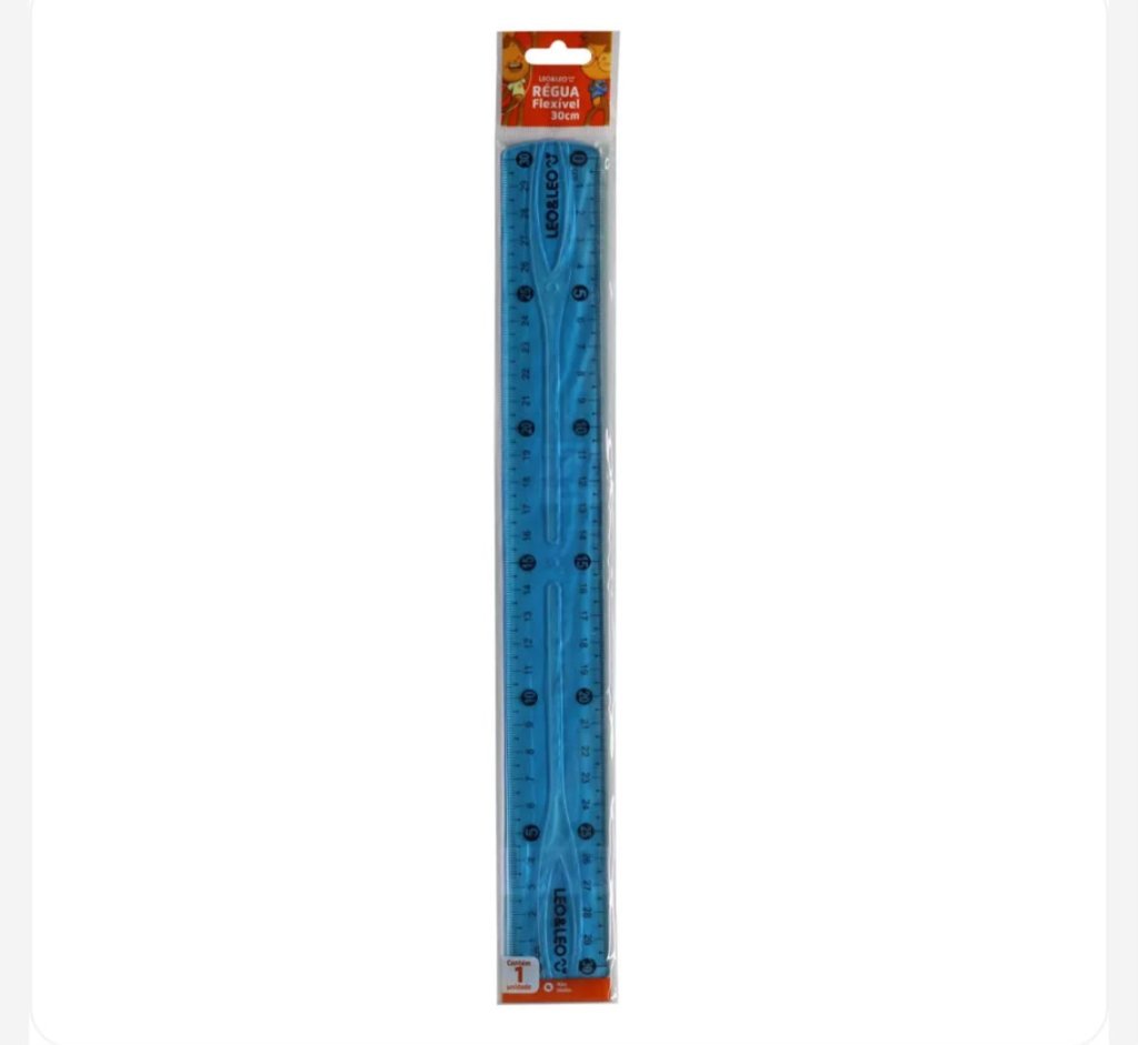 Regua (FLEXIVEL) 30 CM (CORES SORTIDAS)- LEO&LEO