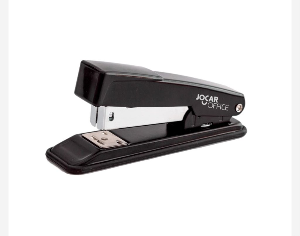 Grampeador de METAL PRETO 11.5CM - JOCAR OFFICE (grampeia ate 25 folhas)