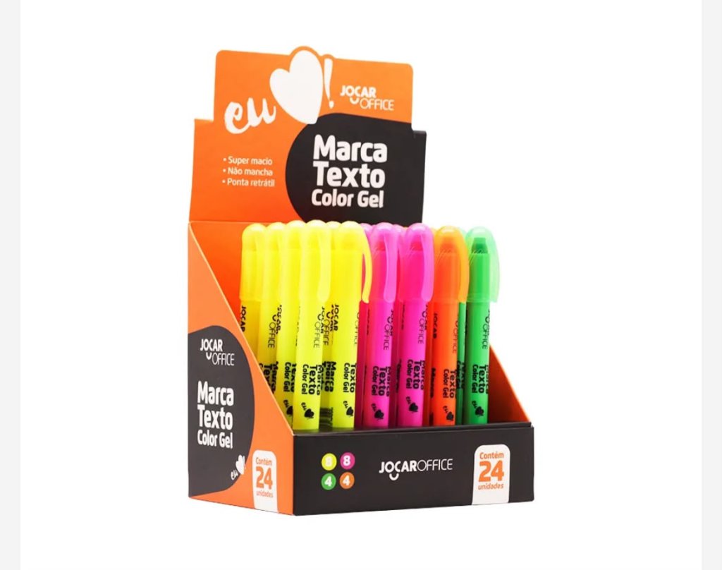 Marcador de texto em GEL CORES VIBRANTES - JOCAR OFFICE