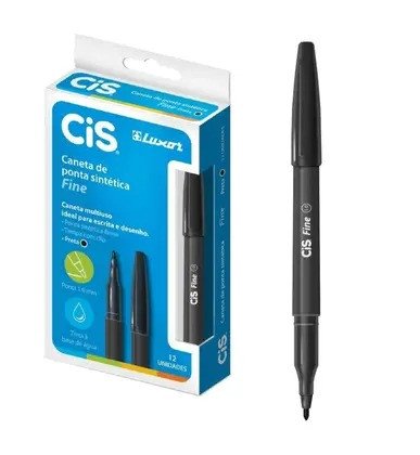 Caneta Ponta Porosa - Cis (PRETO)