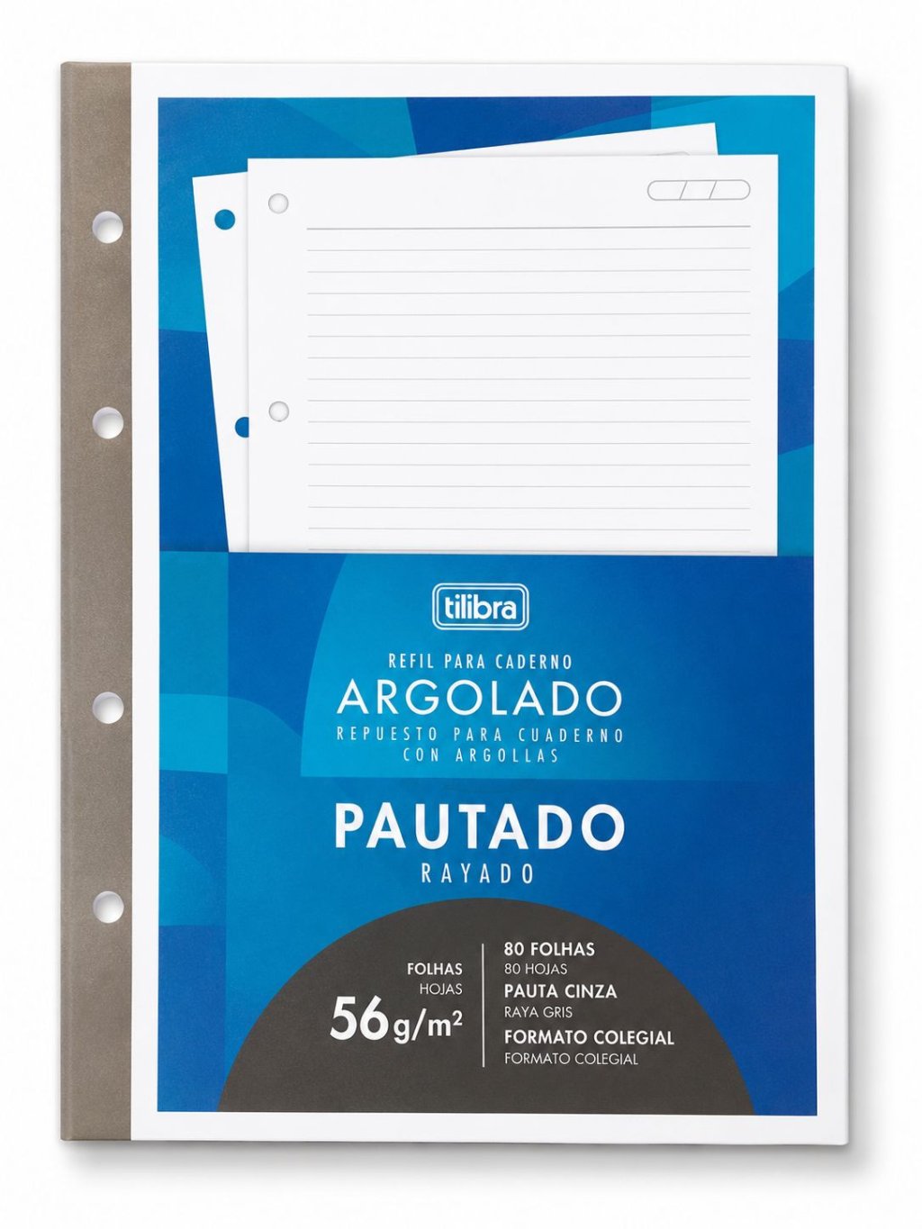 Refil para fichario (96 FOLHAS ) 1/4 4 FUROS - TILIBRA