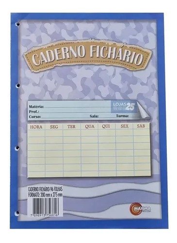 Refil de fichario (96 FOLHAS) 4 FUROS - MAXIMA